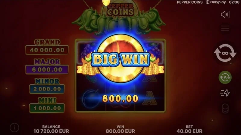 Pepper Coins - Stór vinningur á 3x3 rist